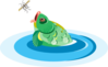 Fish Eating A Bug Clip Art